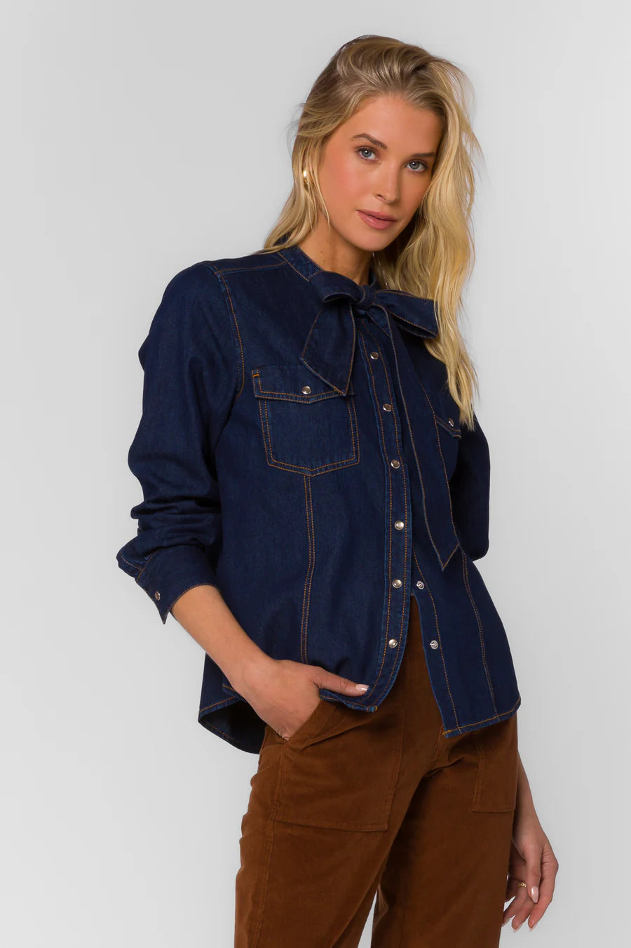 Trixie Top - Raw Blue