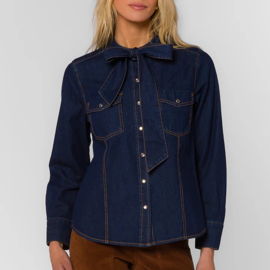 Trixie Top - Raw Blue