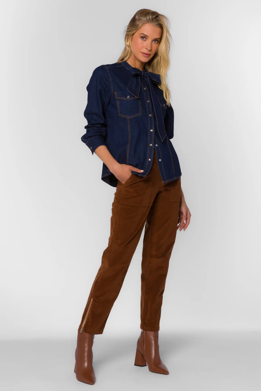 Trixie Top - Raw Blue