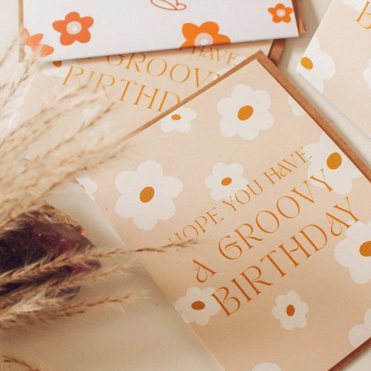 Happy Birthday Boho Groovy Card
