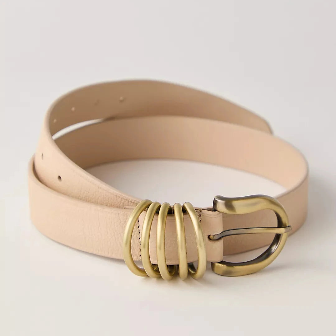 Rori Leather Belt - Cream