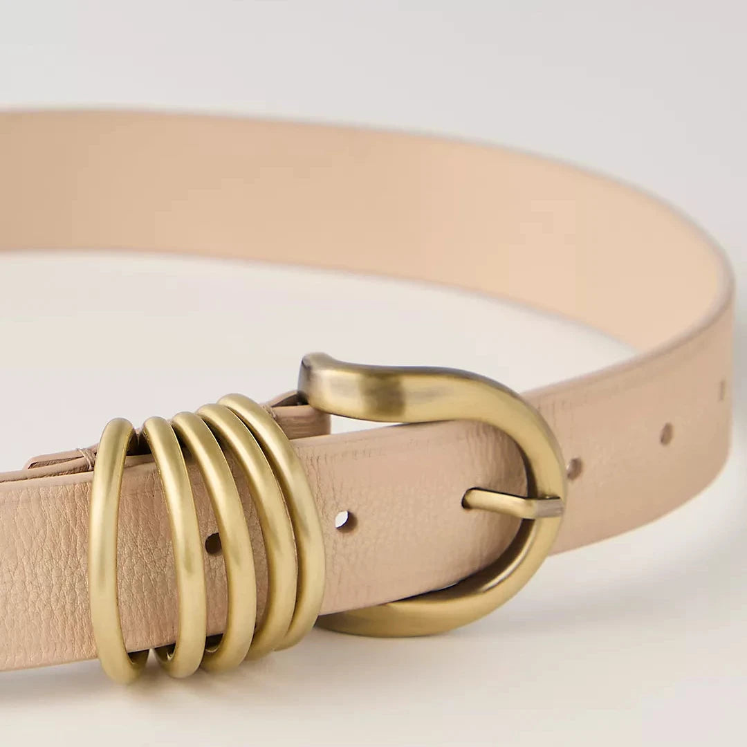 Rori Leather Belt - Cream