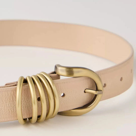 Rori Leather Belt - Cream