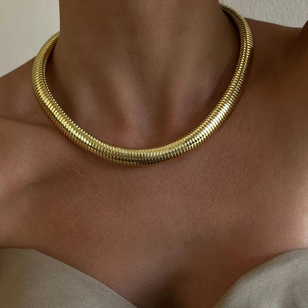 Flex Snake Chain Necklace - Gold