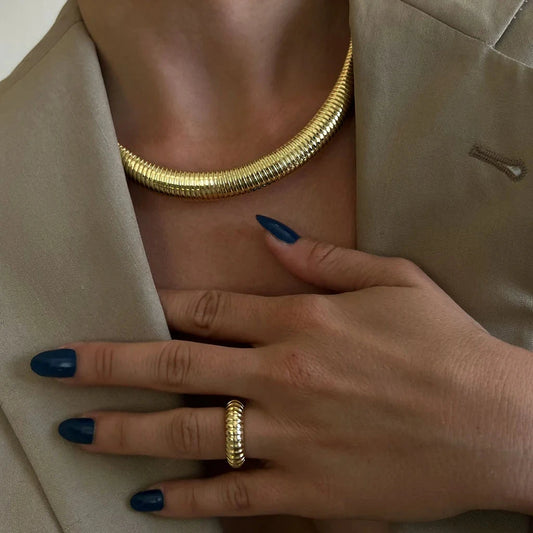 Flex Snake Chain Necklace - Gold
