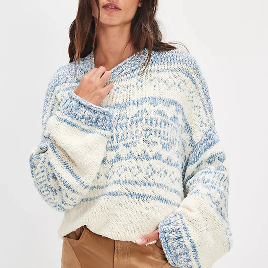 Dani Pattern Sweater - Cloud Combo