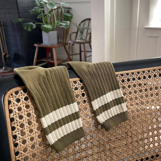 Her Varsity Socks - Fern