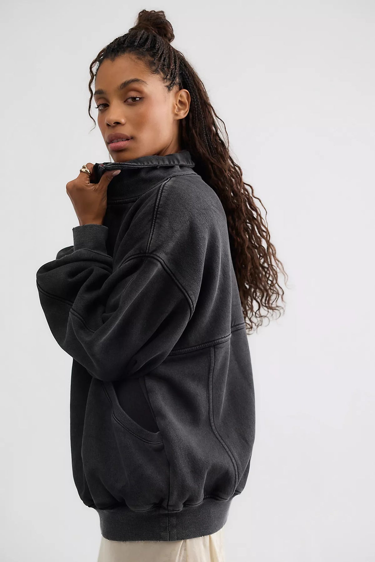 Banks Half-Zip - Soot Grey