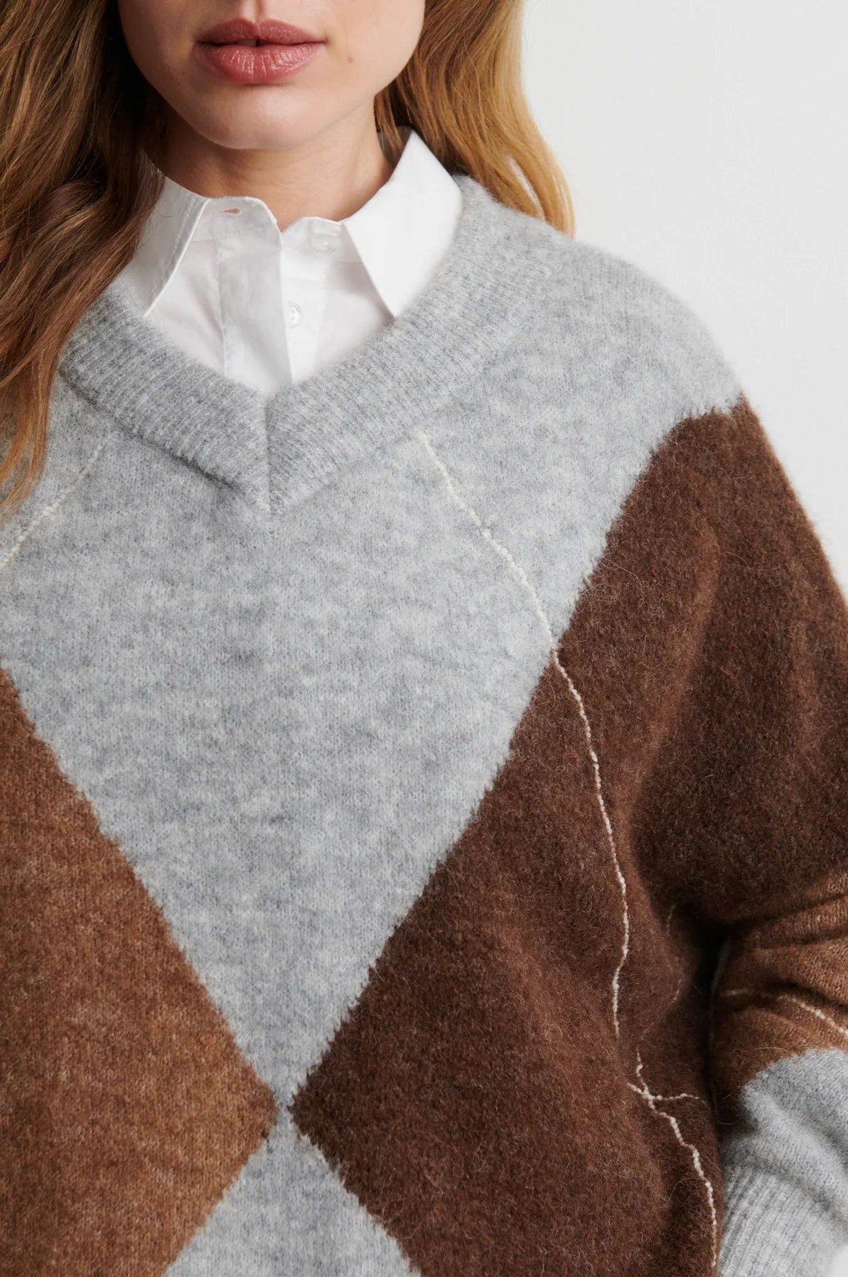 Forca Knit V-Neck - Light Grey