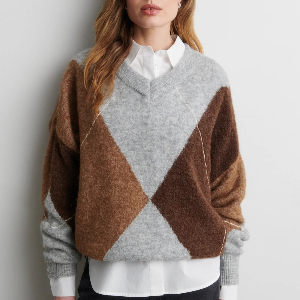 Forca Knit V-Neck - Light Grey