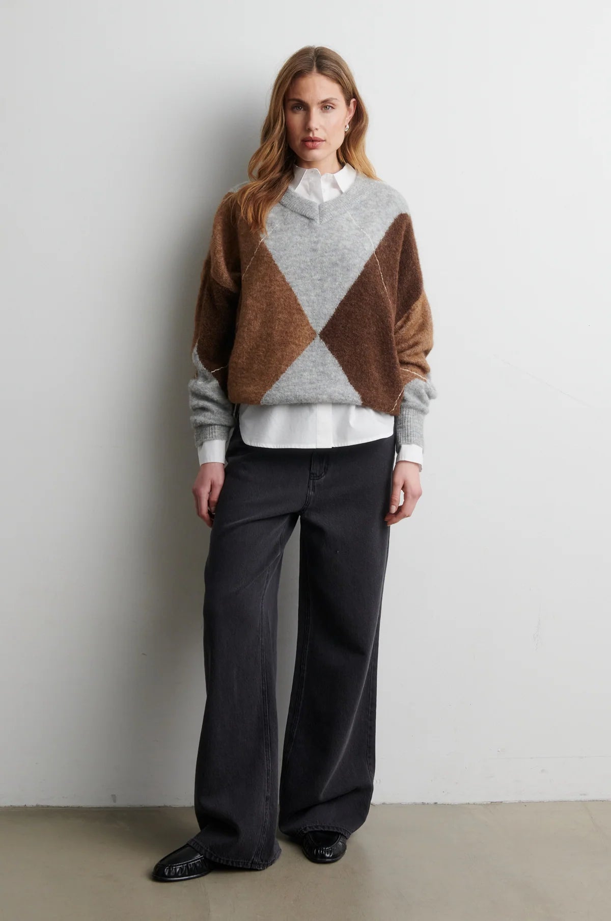 Forca Knit V-Neck - Light Grey