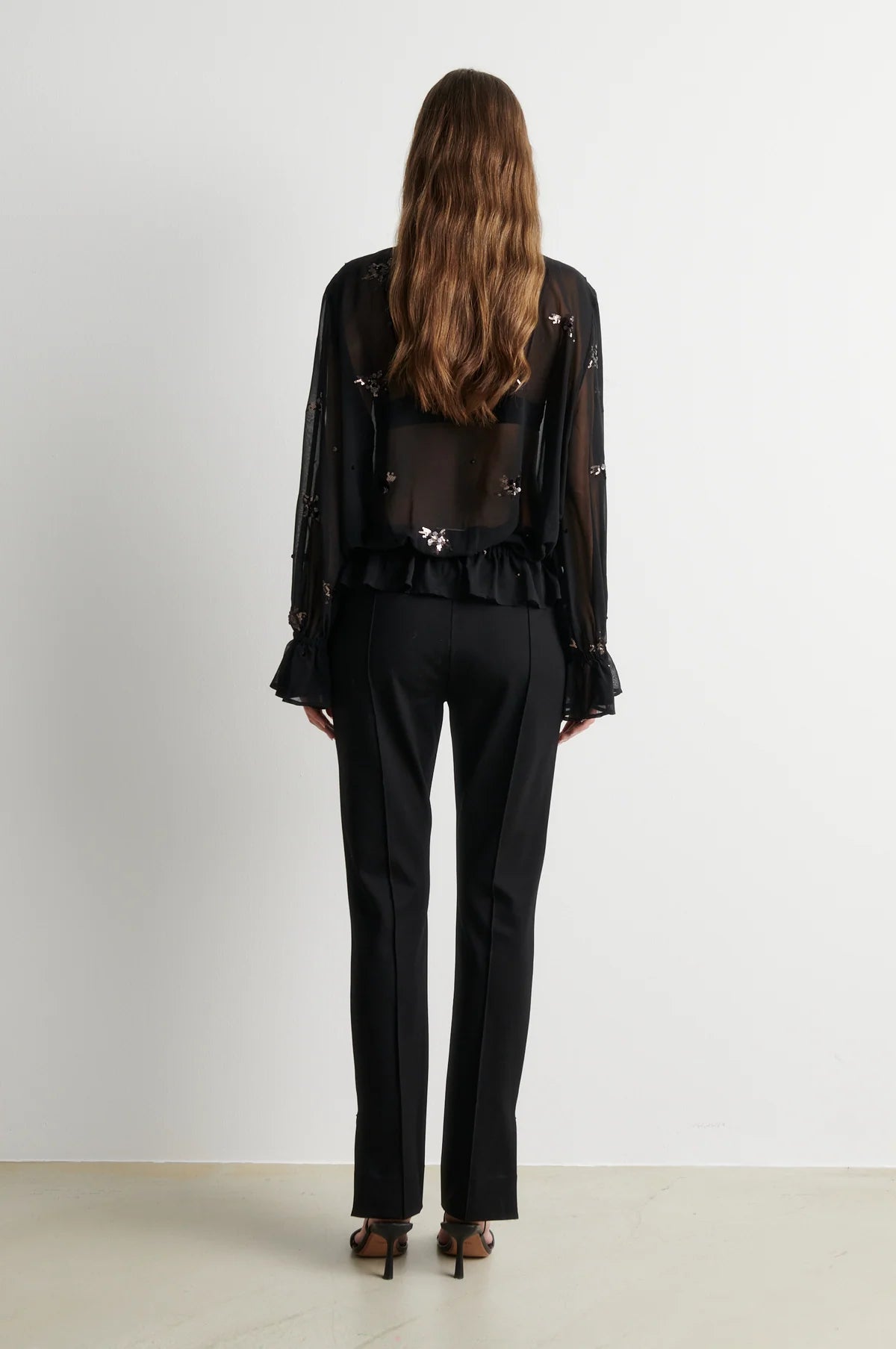Luma Sequin Blouse - Black