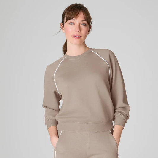 AirEssentials® Pique Crewneck Top - Ashwood