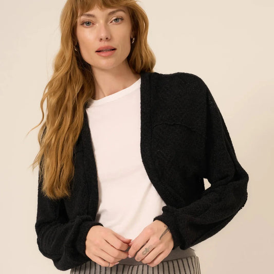 First Dibs Chenille Cardi - Black