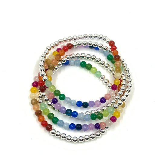 The Libra in 4mm Sterling Silver and Rainbow