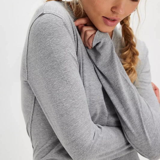 Nova Tee Long Sleeve - Greyhound