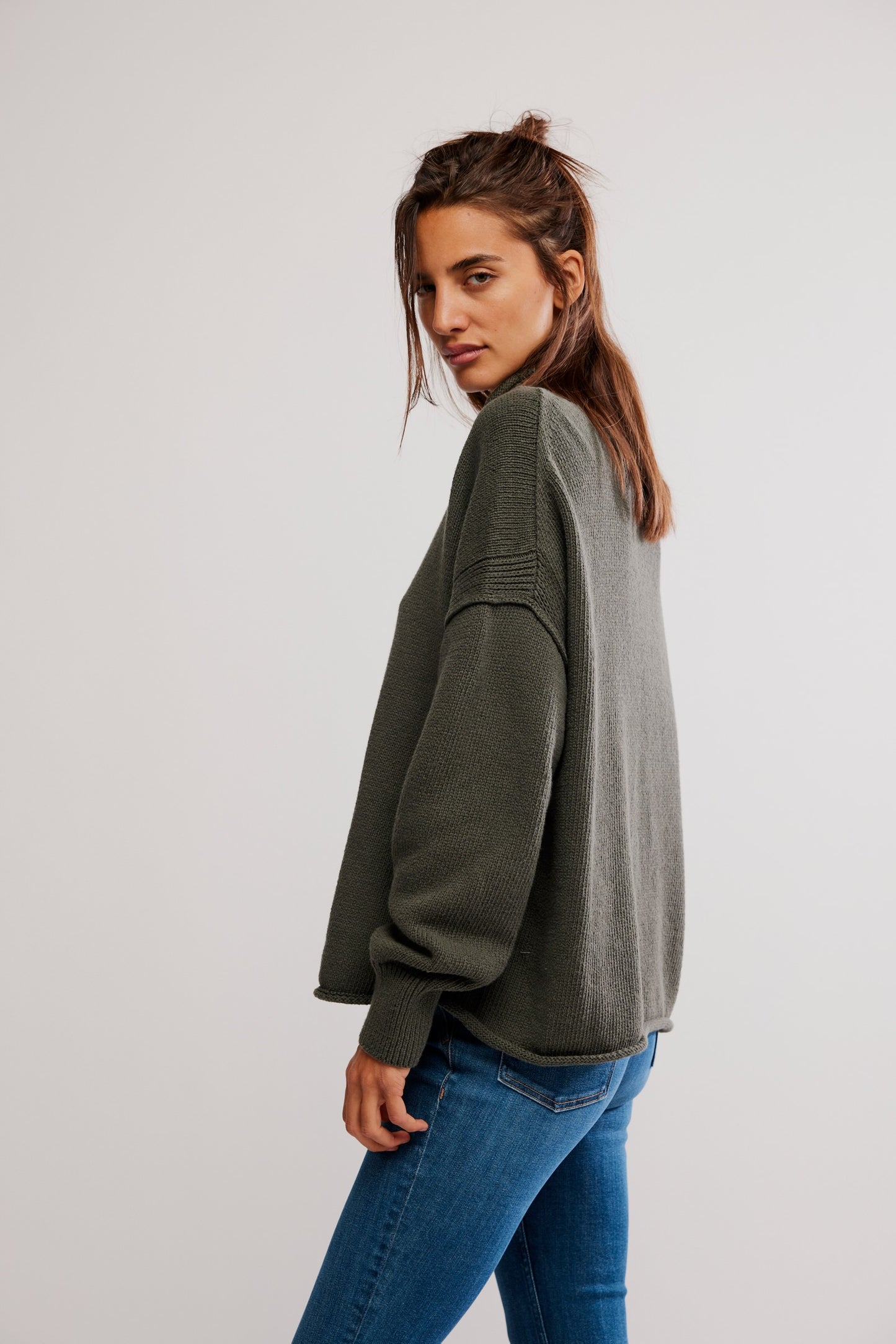 Torres Roll Neck Sweater - Army