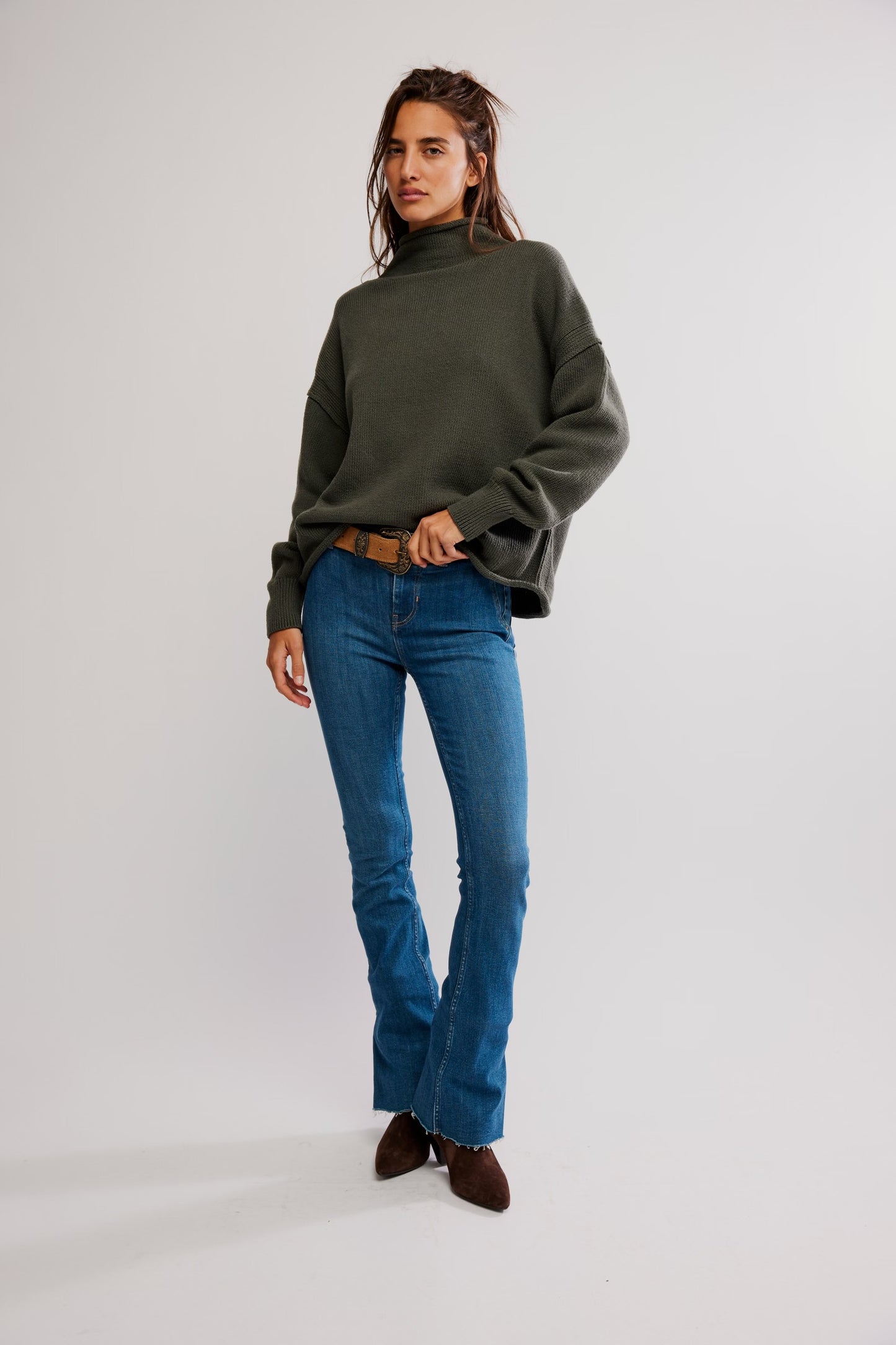 Torres Roll Neck Sweater - Army