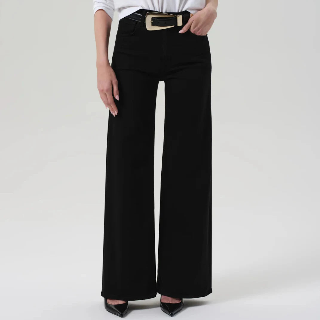 Lyra Long Wide Leg - Plush Black