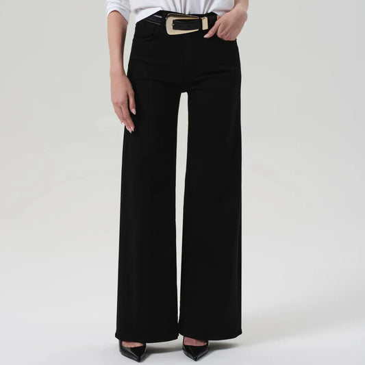 Lyra Long Wide Leg - Plush Black