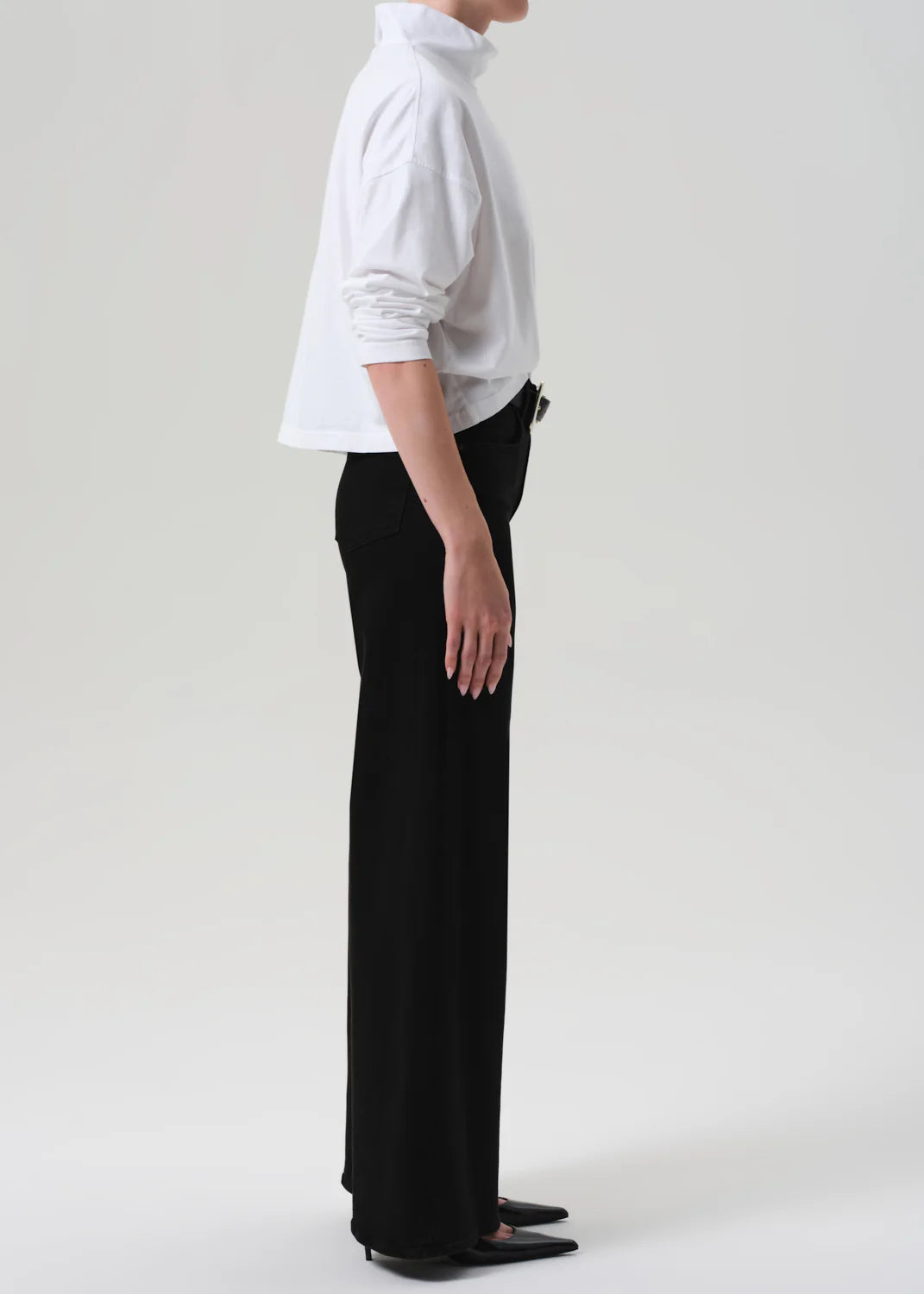 Lyra Long Wide Leg - Plush Black
