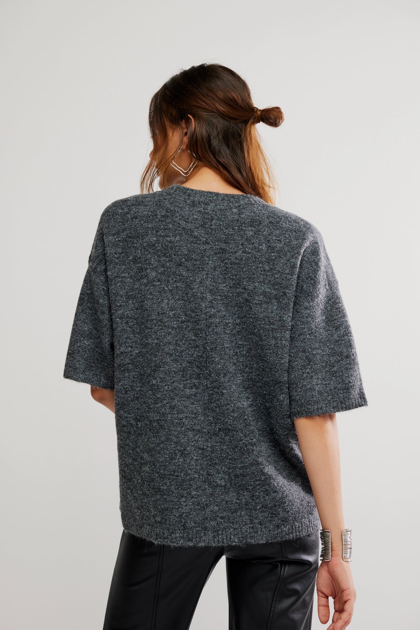 Margot Sweater Tee - Charcoal Heather
