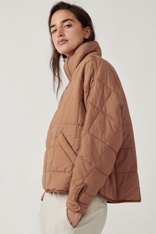 Pippa Packable Puffer Jacket - Twig