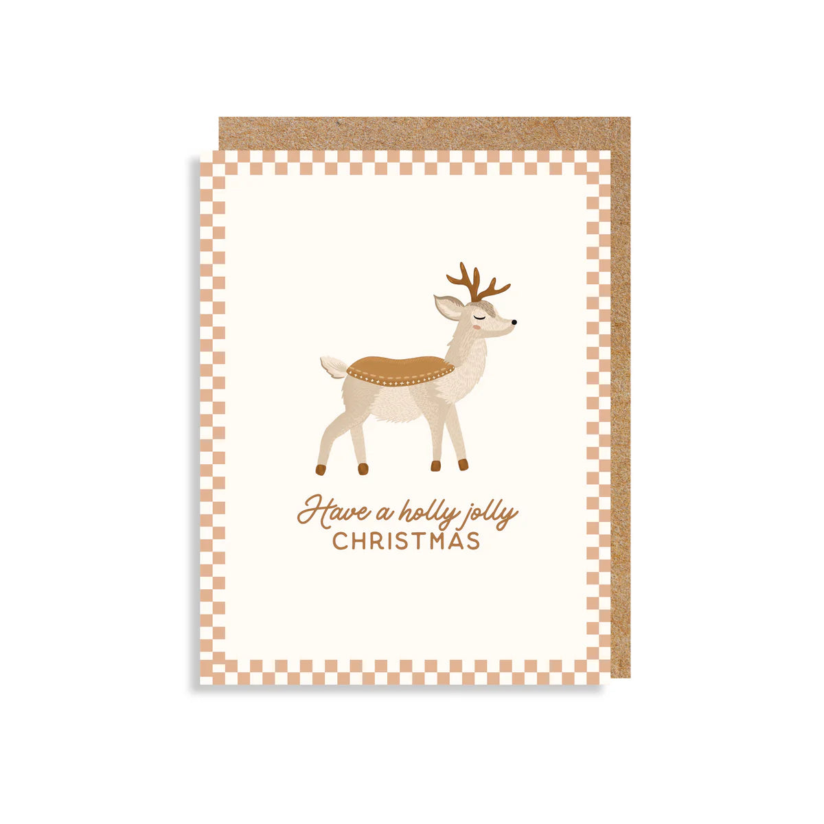 Boho Reindeer Christmas Card