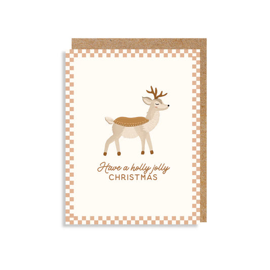 Boho Reindeer Christmas Card