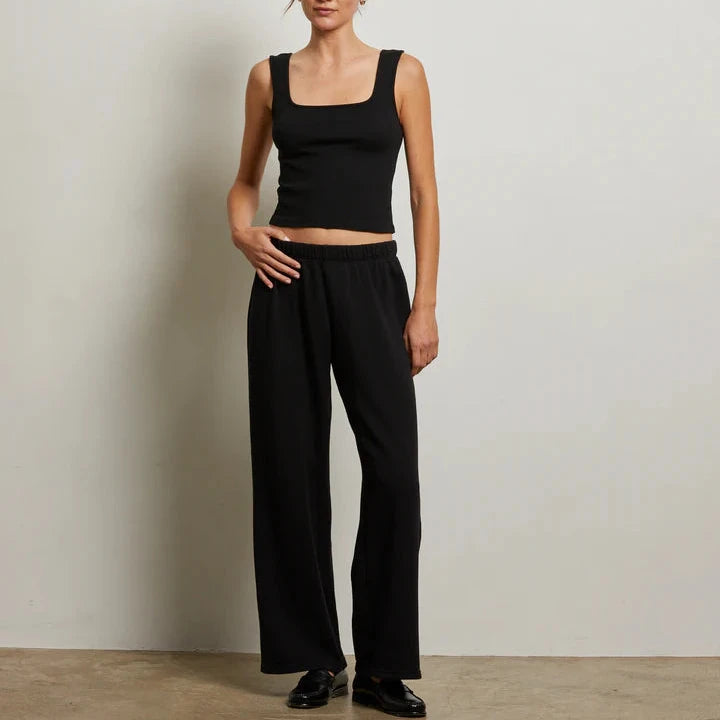 Nora French Terry Pant - True Black