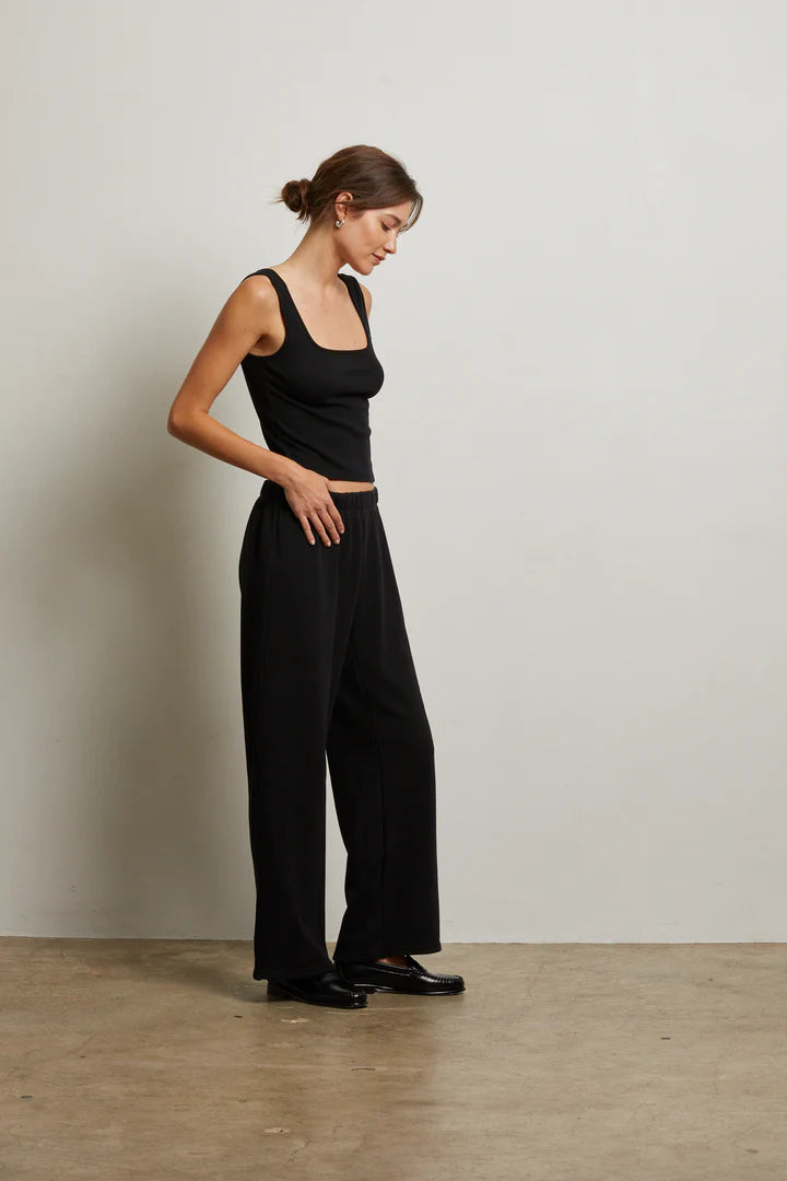 Nora French Terry Pant - True Black