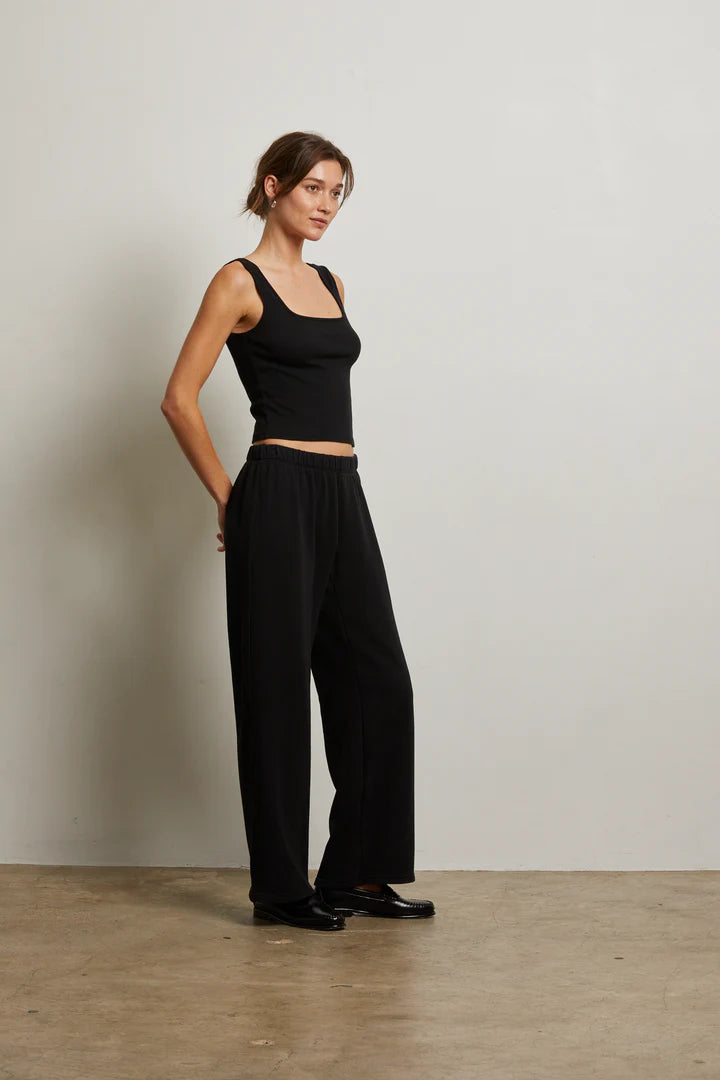 Nora French Terry Pant - True Black