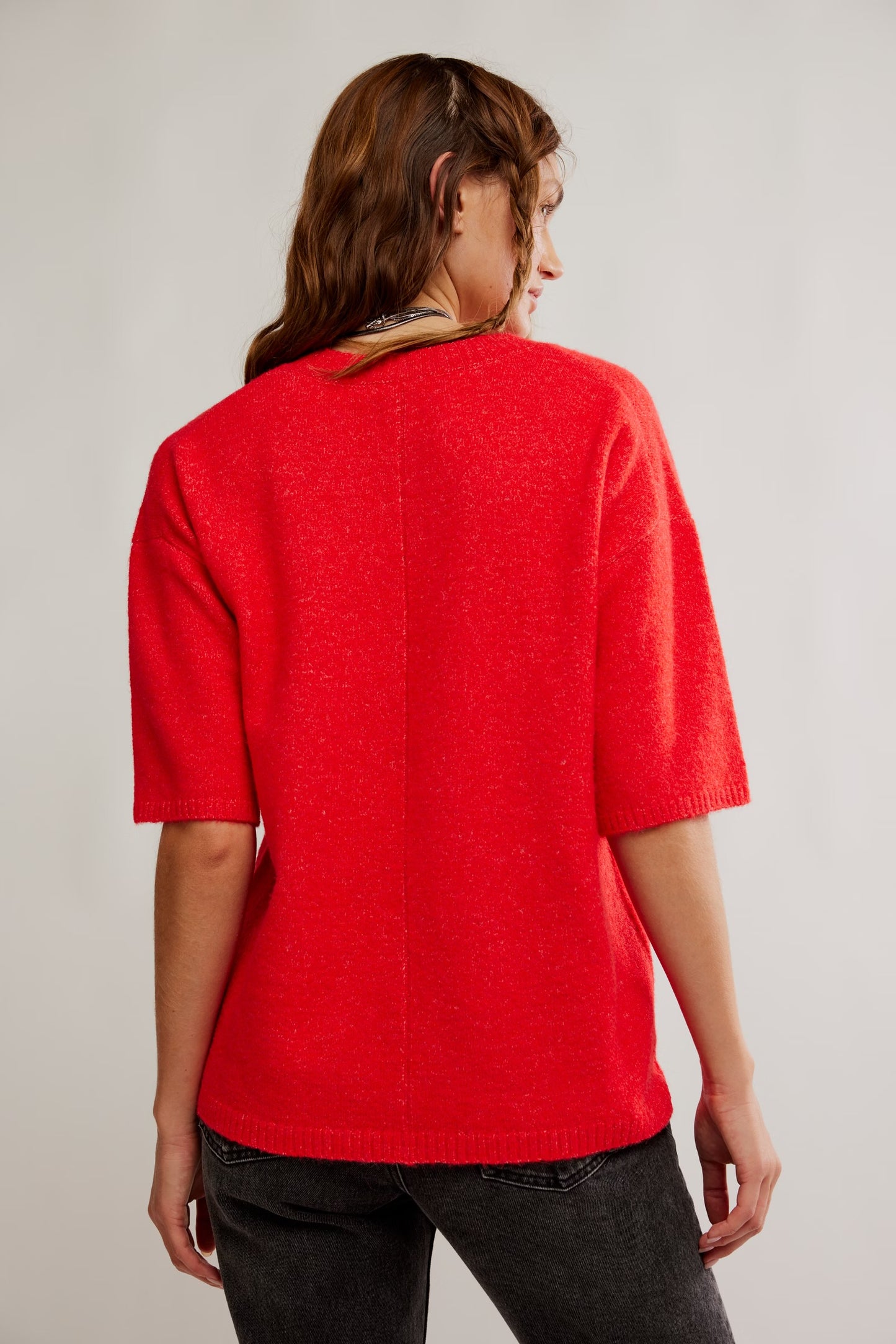 Margot Sweater Tee - Cherry Pop