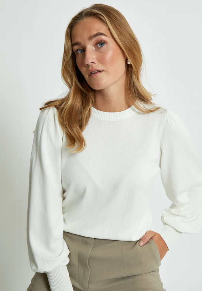 Liva Long Sleeve Pullover - Broken White