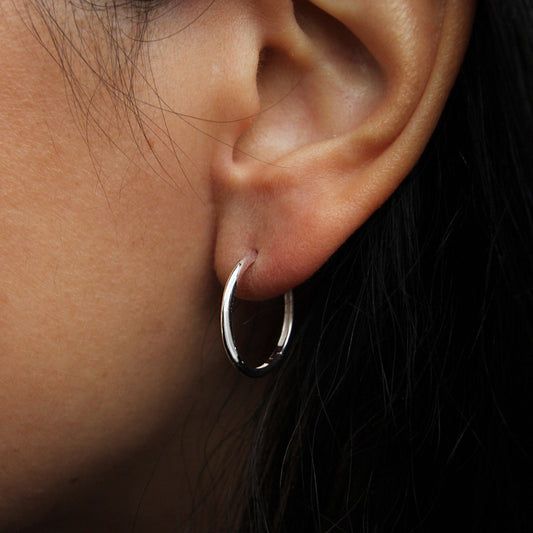 Perfect Large Everyday Hoop - Silver