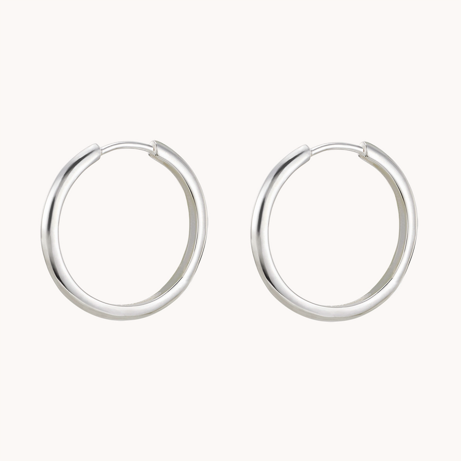 Perfect Large Everyday Hoop - Silver