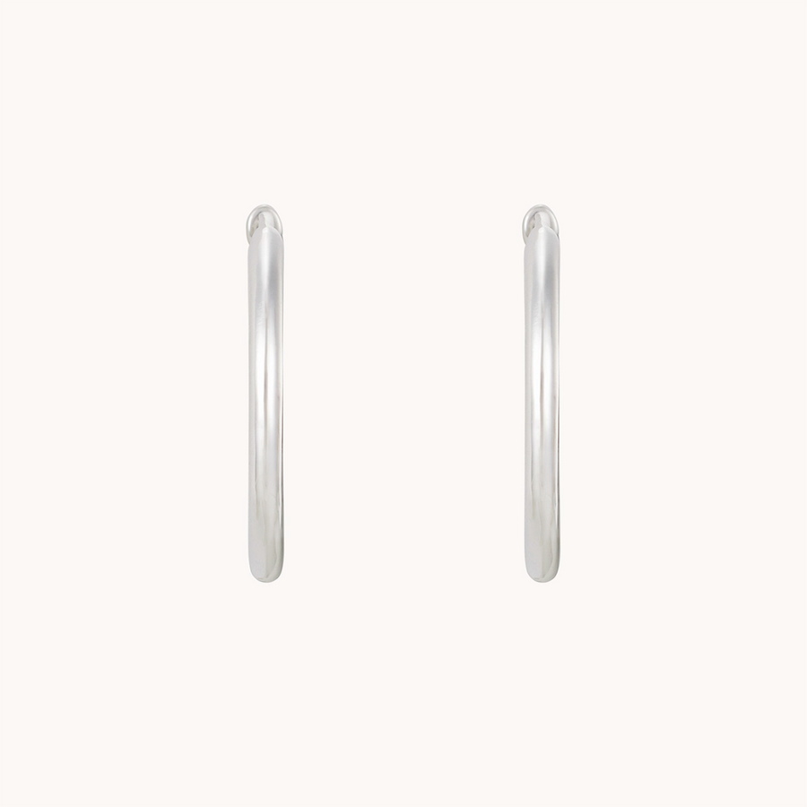 Perfect Large Everyday Hoop - Silver