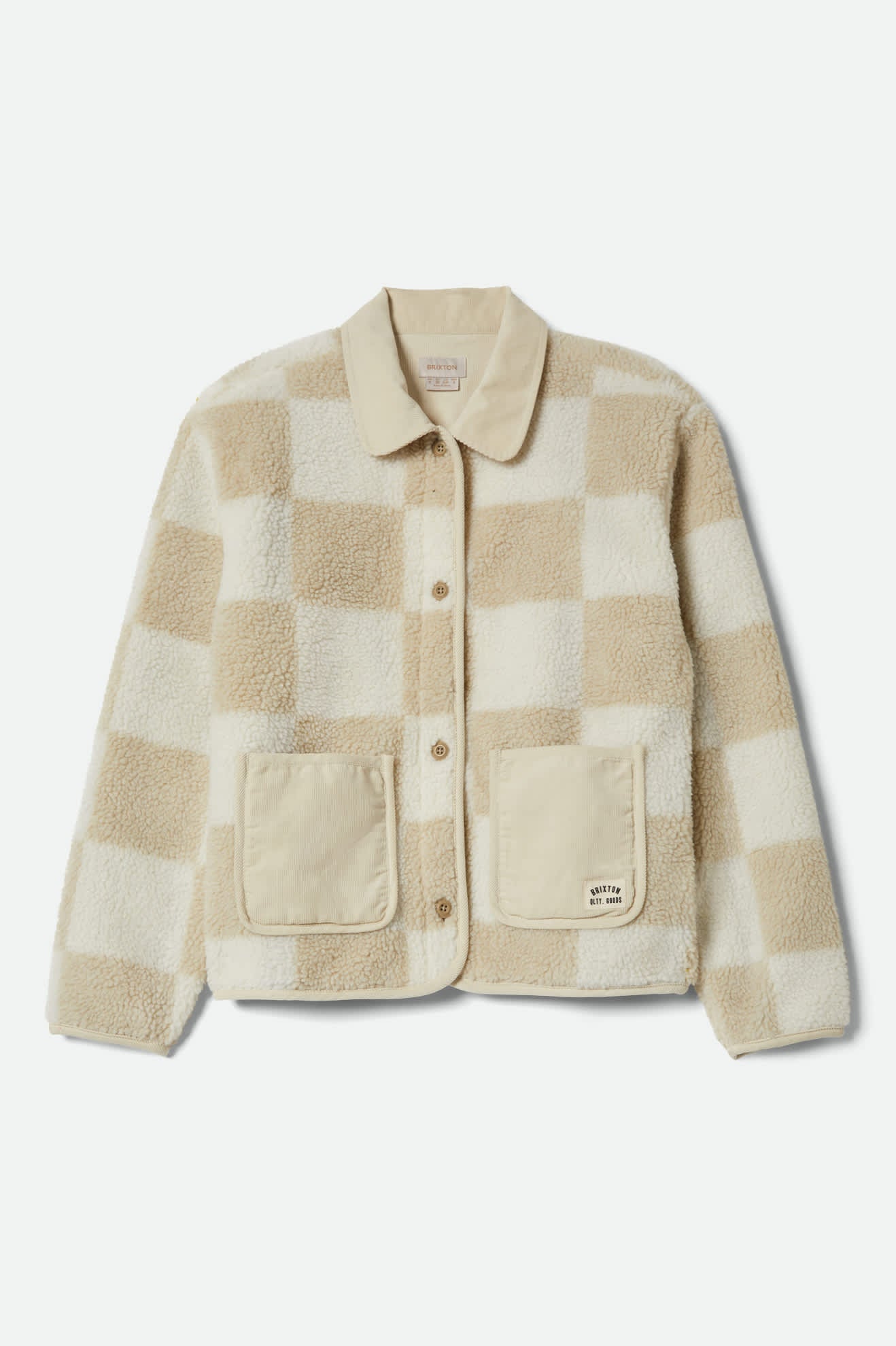 Delilah Sherpa Jacket - White/Natural