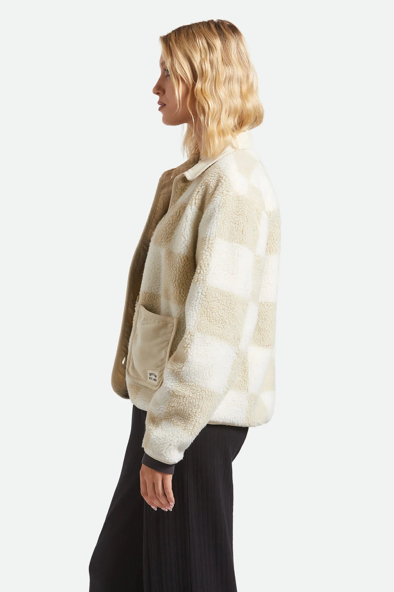 Delilah Sherpa Jacket - White/Natural