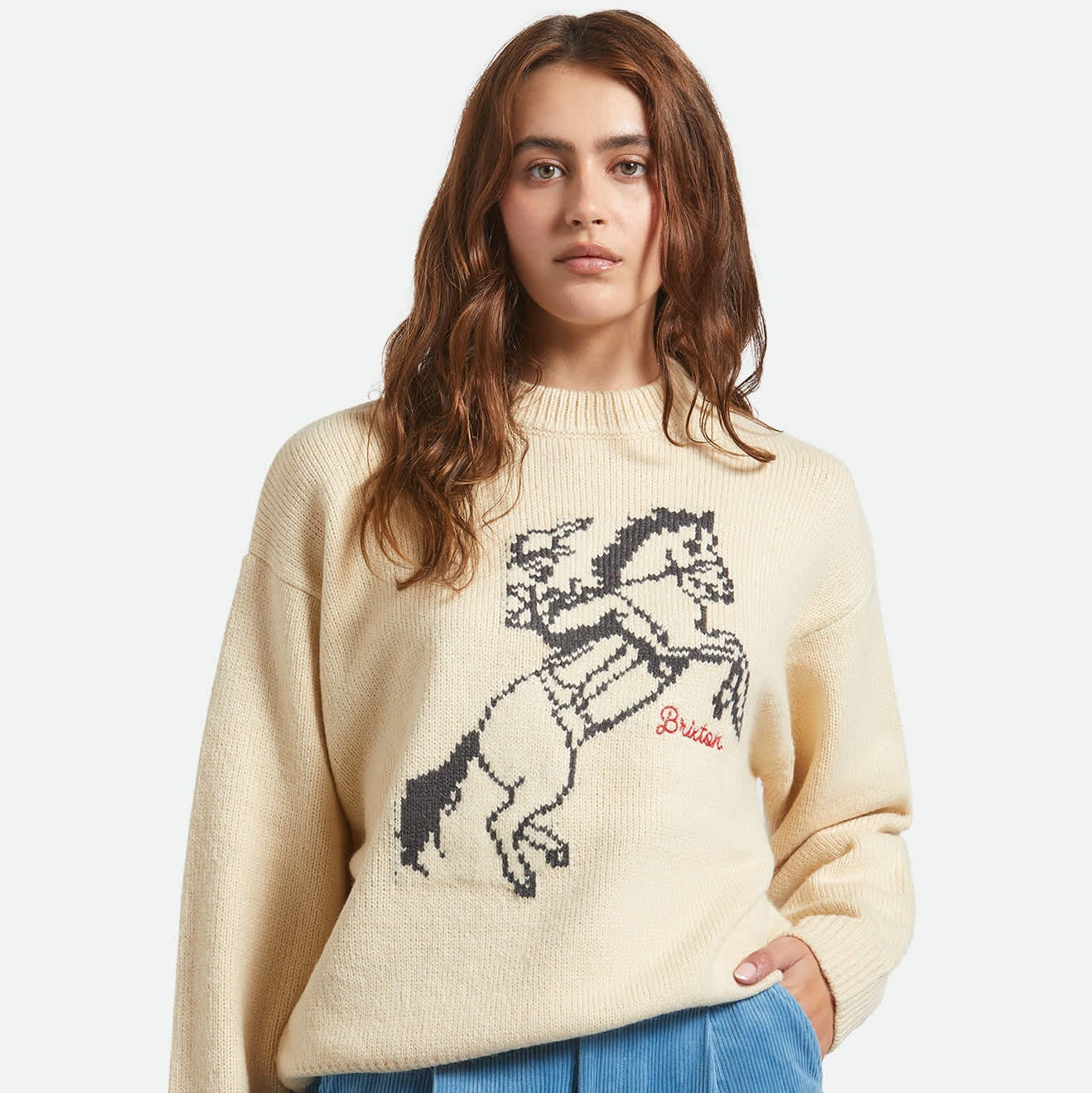 Ranching Club Crew Sweater - Whitecap