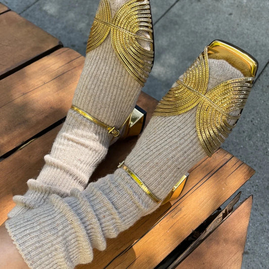 Winter Sparkle Sock - Champagne