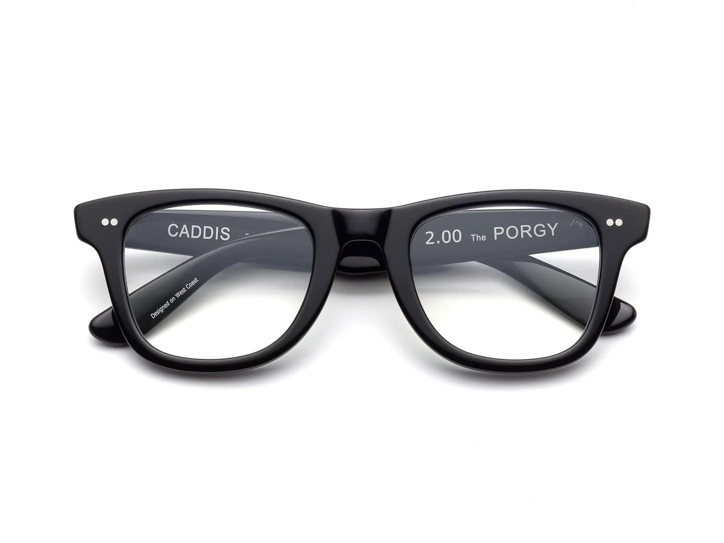 Porgy Backstage Reading Glasses - Gloss Black