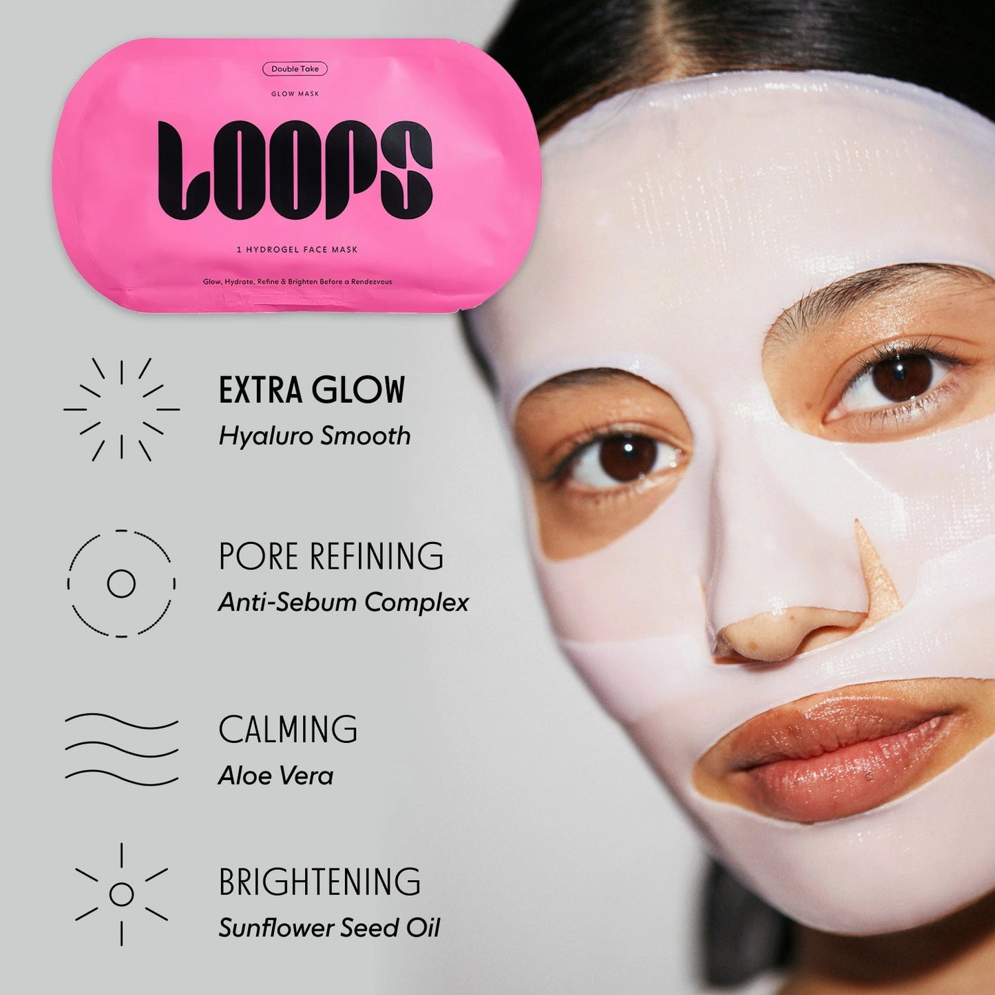 Double Take Glow Hydrogel Face Mask