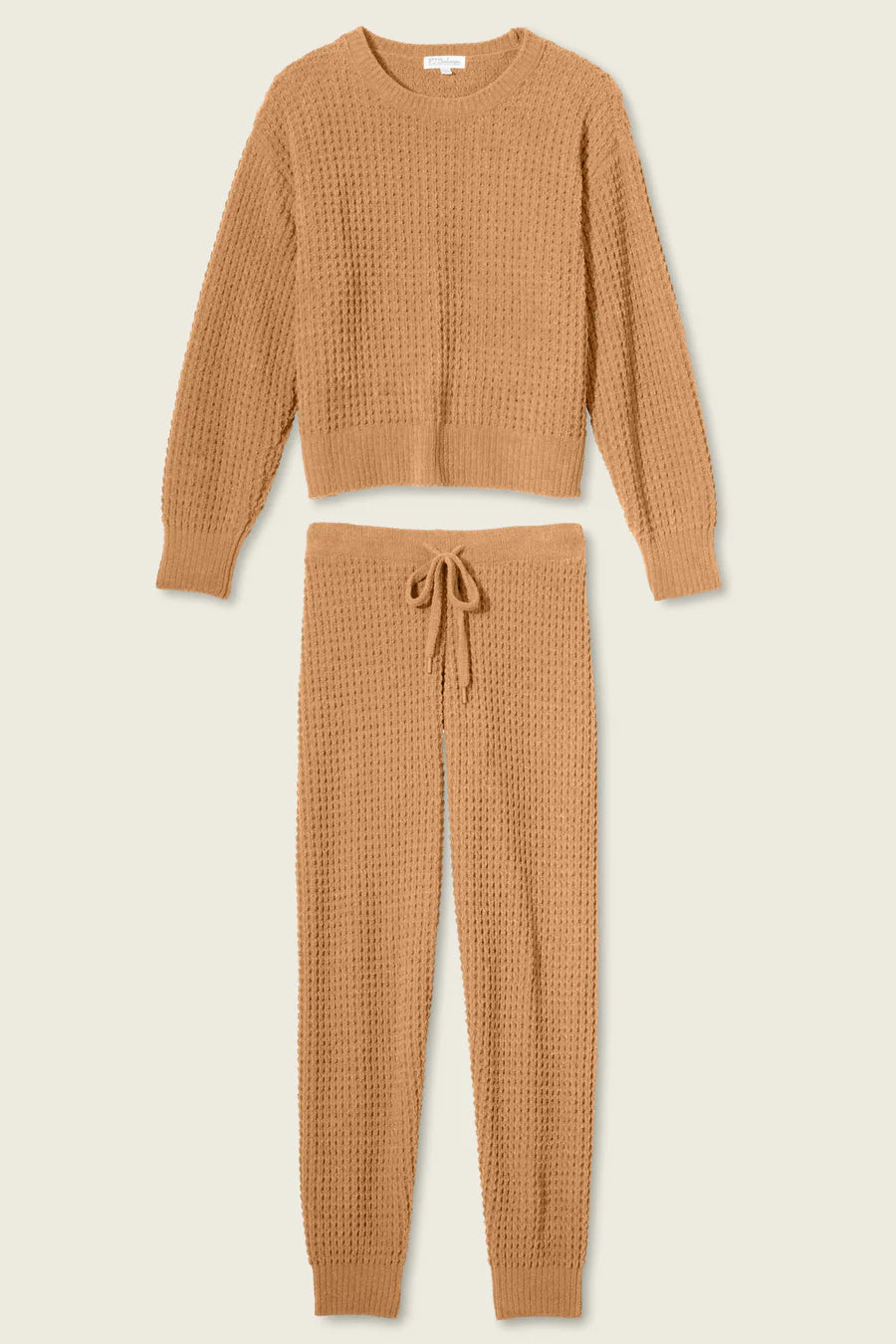 Chenille Waffle Lounge Set - Caramel