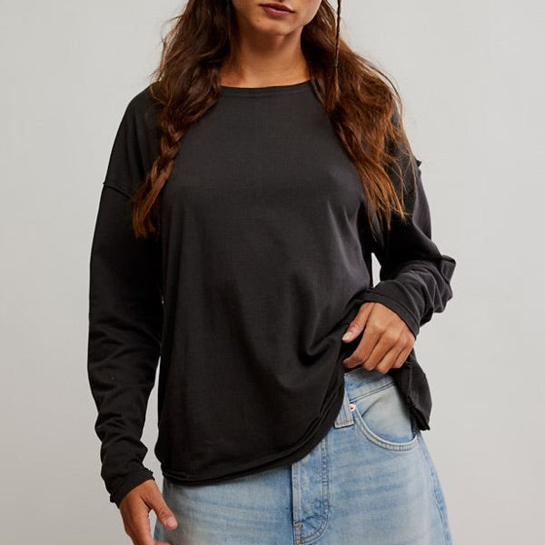 Nina Long Sleeve Tee - Black