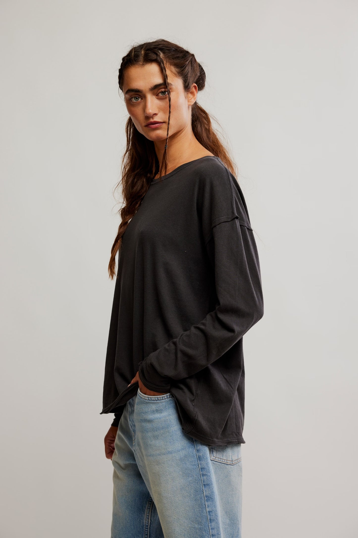 Nina Long Sleeve Tee - Black