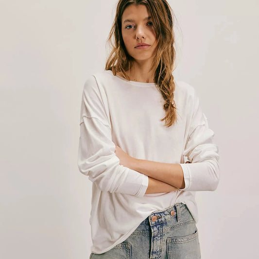 Nina Long Sleeve Tee - Ivory