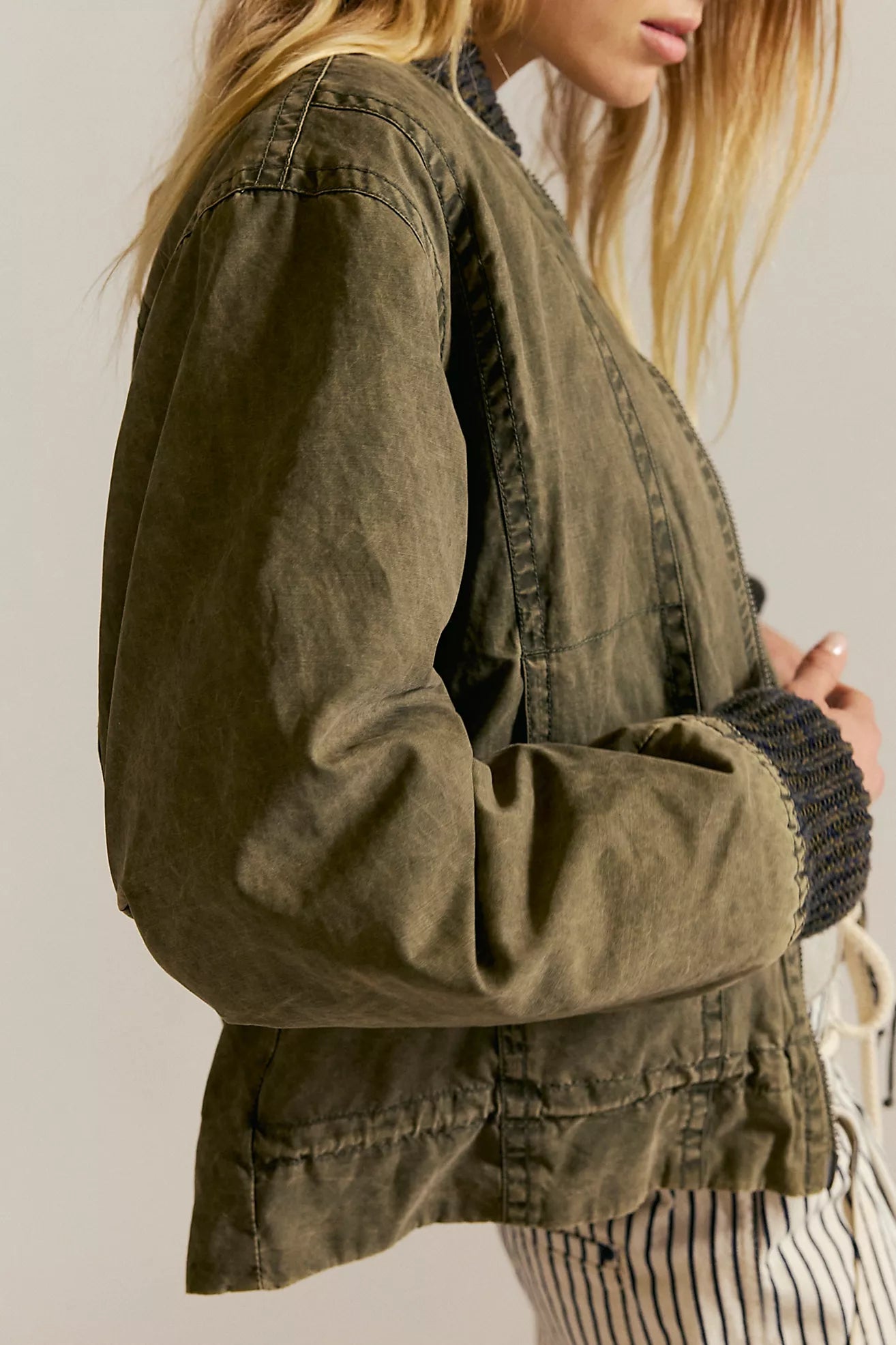 Jax Washed Bomber - Olive