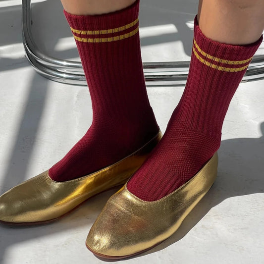 Boyfriend Socks - Cardinal