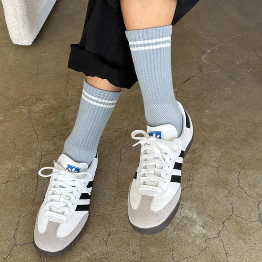 Boyfriend Socks - Blue Grey